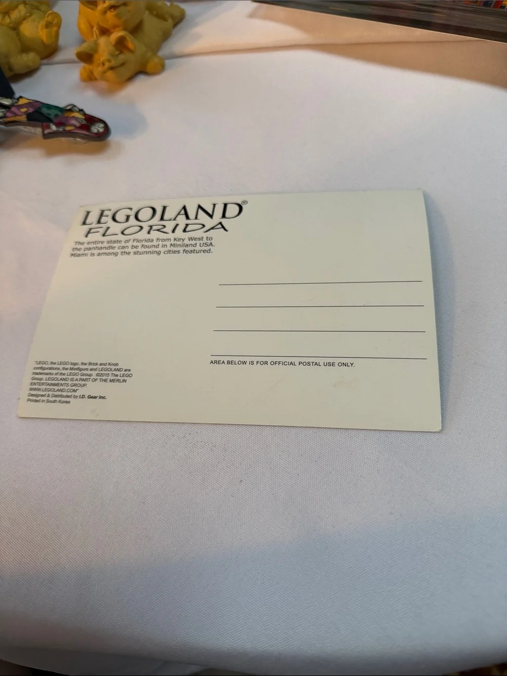 Vintage LEGOLAND Park postcards. Set of 6 unused. Great vintage condition.